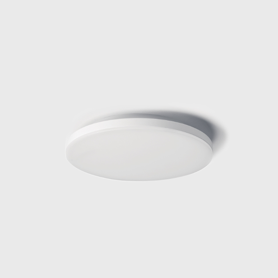 Surface mounted luminaire BRIGHT M, D300mm, h 39mm, LED 24W(1610Lm)/18W(1260Lm)/10W(700Lm), 3000K/4000K, CRI>90, IP20, white color