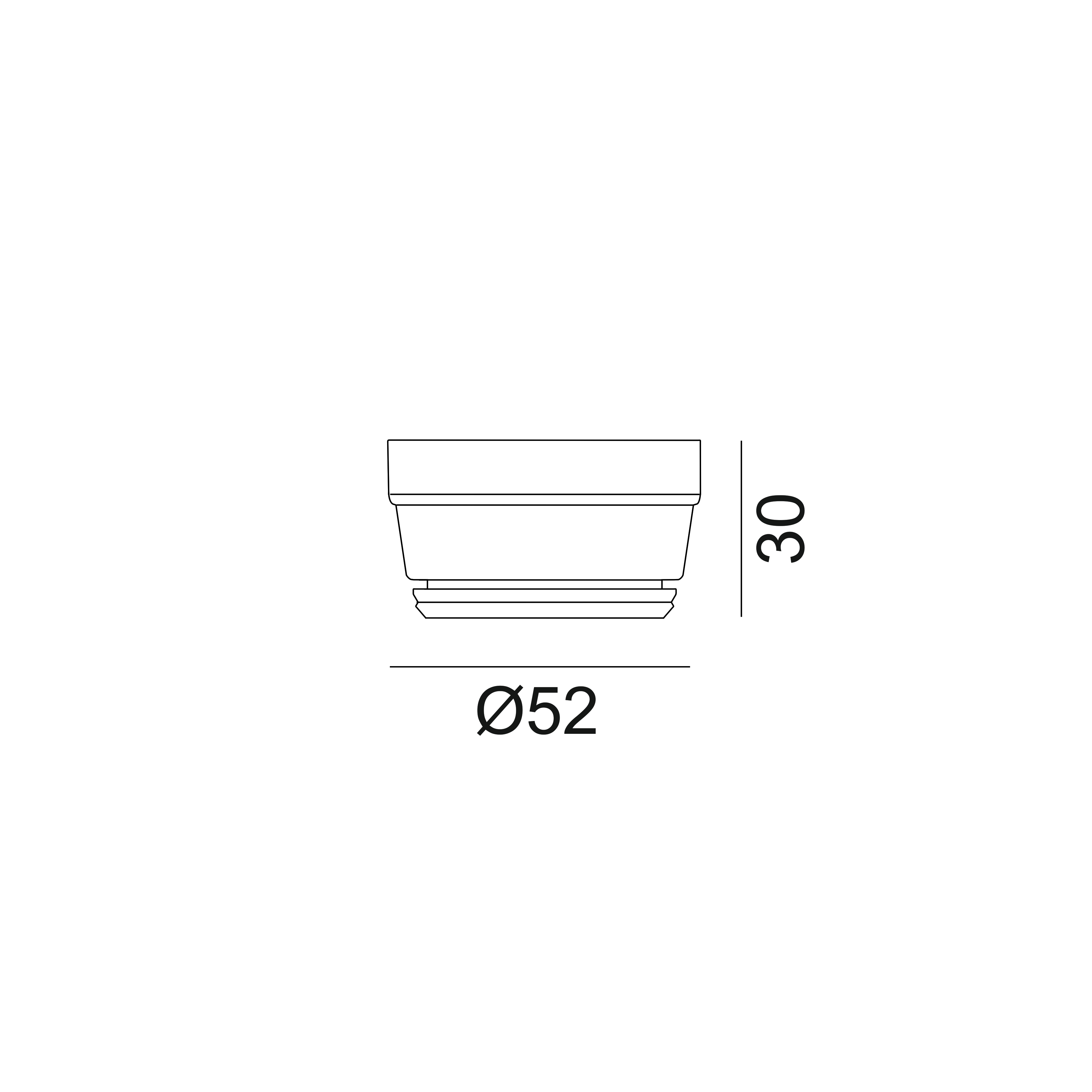 FOGGY COWER for series TUB M, D52mm, h30mm, mat white color - photo 2