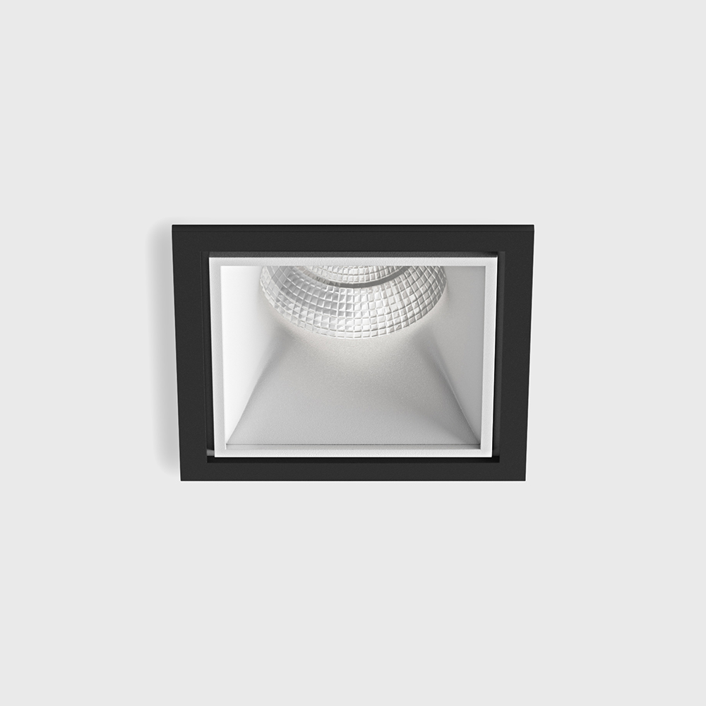 Ceiling recessed luminaire CELL, L90mm, W90mm, H82mm, BRIDGELUX LED 9W, 924LM, 3000K, 45°, CRI>90, 250 mA, IP 20, white/black color